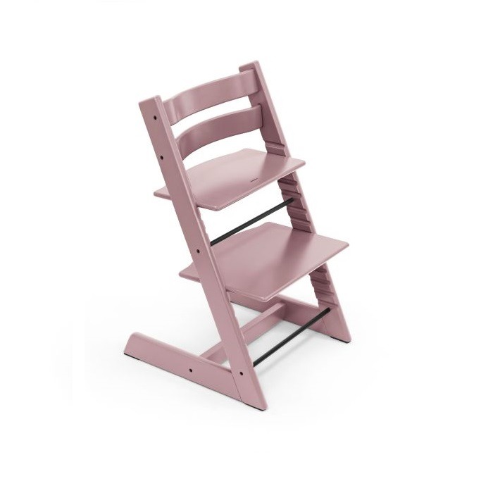 Stokke Tripp Trapp + Newborn Set - rosnące krzesełko do karmienia z zestawem dla noworodka-Heather Mauve-Grey