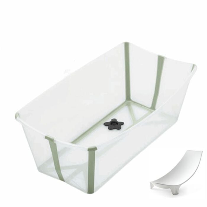 Stokke Flexi Bath - składana wanienka kąpielowa + wkładka gratis-Transparent Green