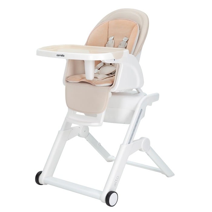 Carrello Alto - krzesełko do karmienia, leżaczek i huśtawka-Almond Beige