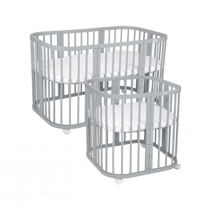 Waldin Łóżeczko z materacem 7w1-Szare