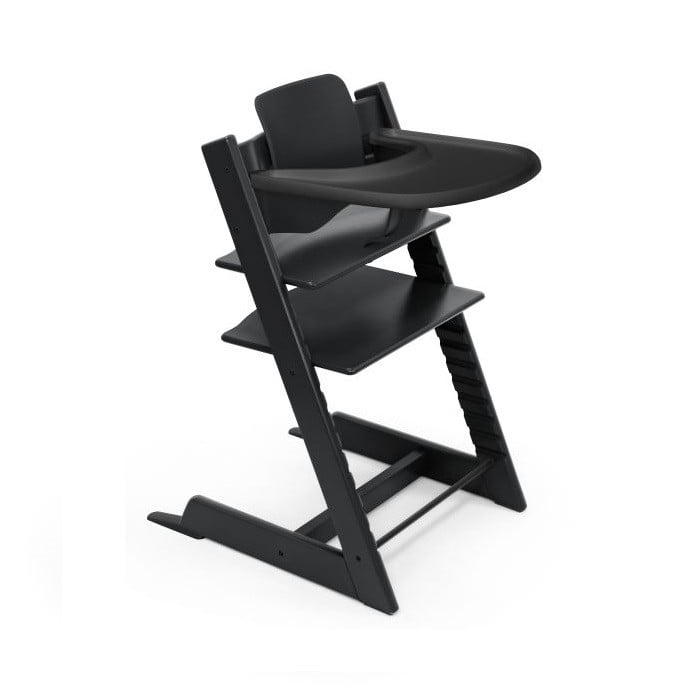 Stokke Tripp Trapp Bundle - krzesełko do karmienia + zestaw Baby Set V2 + tacka-Black