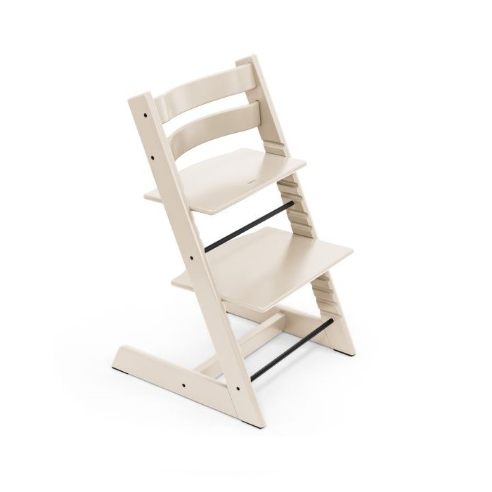 Stokke Tripp Trapp + Newborn Set - rosnące krzesełko do karmienia z zestawem dla noworodka-Vanilla White-Grey