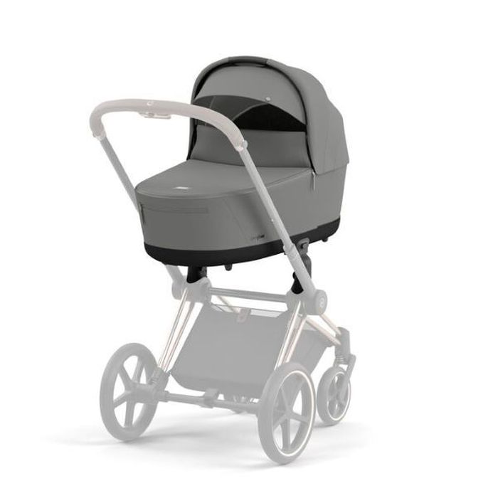 Cybex Priam 4.0 - rama ze stelażem siedziska i z gondolą Lux-Mirage Grey-Matt Black