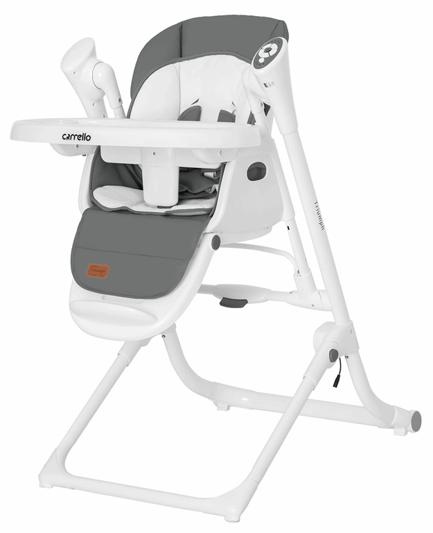 Carrello Triumph - krzesło do karmienia z opcją bujaczka i leżaczka-Palette Grey