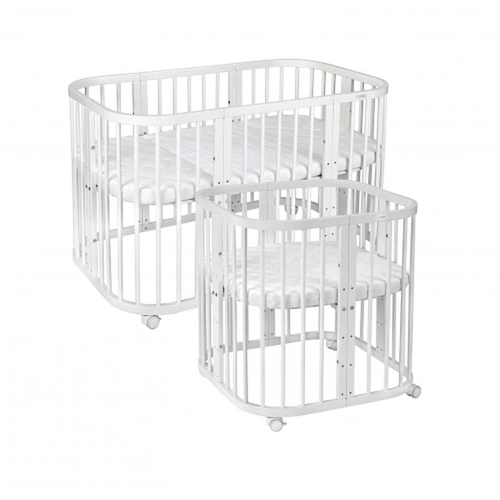 Waldin Łóżeczko z materacem 7w1-Białe