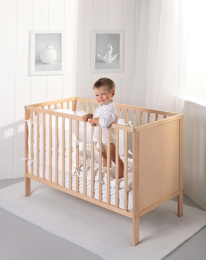 Troll, Eco Panel - łóżeczko 120x60 -Naturalny