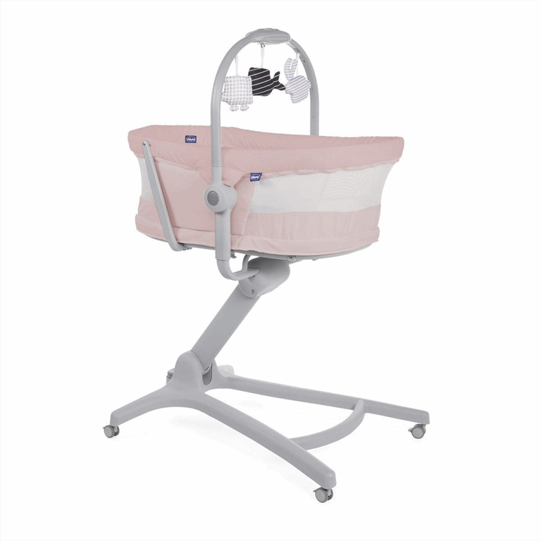 Chicco Baby Hug 4w1 Air - łóżeczko, leżaczek, fotelik i krzesełko w jednym -Rose