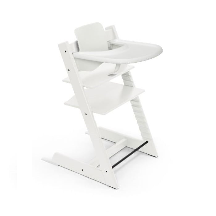 Stokke Tripp Trapp Bundle - krzesełko do karmienia + zestaw Baby Set V2 + tacka-White