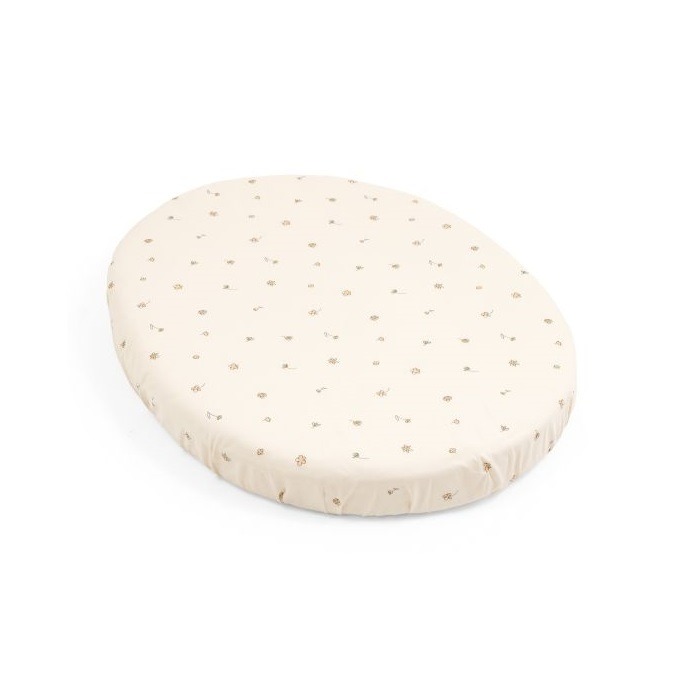 Stokke Prześcieradło do łóżeczka Sleepi Mini V3-Flower Ecru OCS