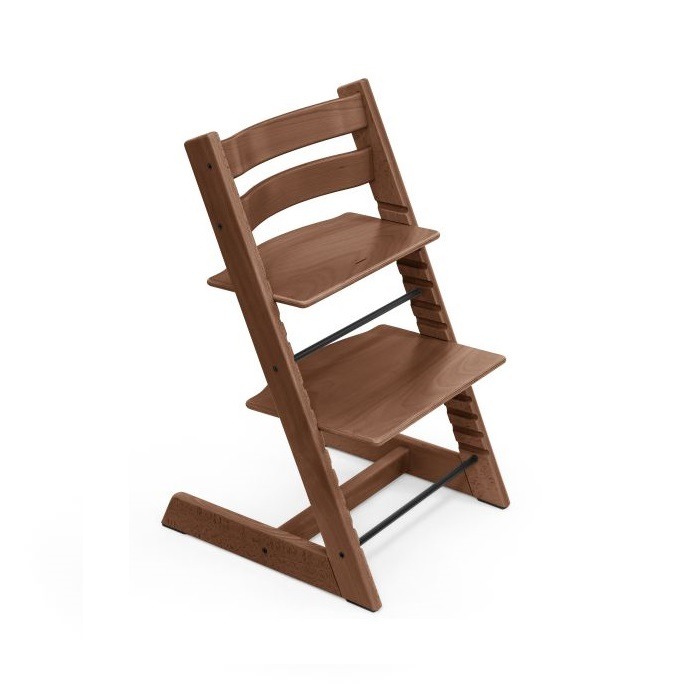 Stokke Tripp Trapp + Newborn Set - rosnące krzesełko do karmienia z zestawem dla noworodka-Warm Brown-Grey