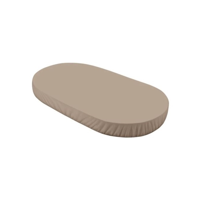 Waldin Prześcieradło 123 x 73 do łóżeczka owalnego 7w1-Taupe