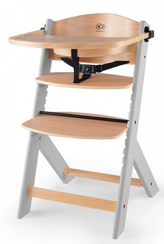Kinderkraft Enock - krzesełko do karmienia-Wooden Gray