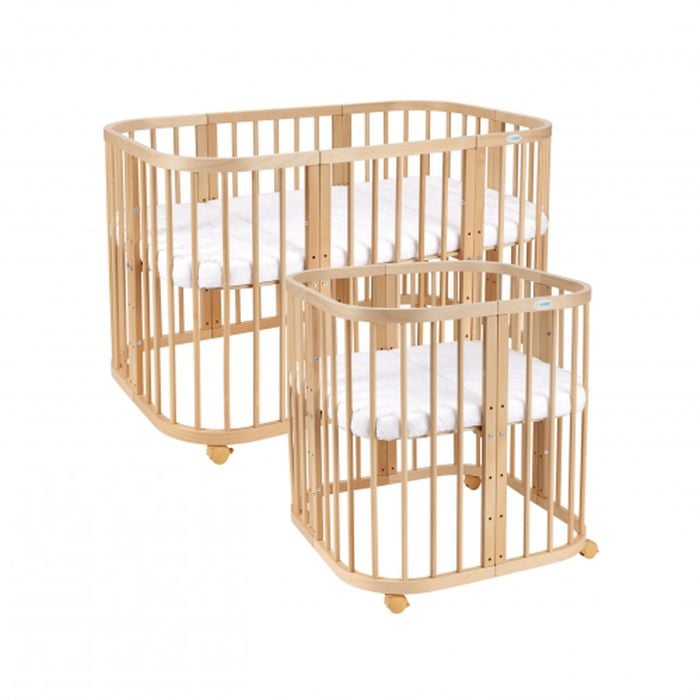 Waldin Łóżeczko z materacem 7w1-Natural