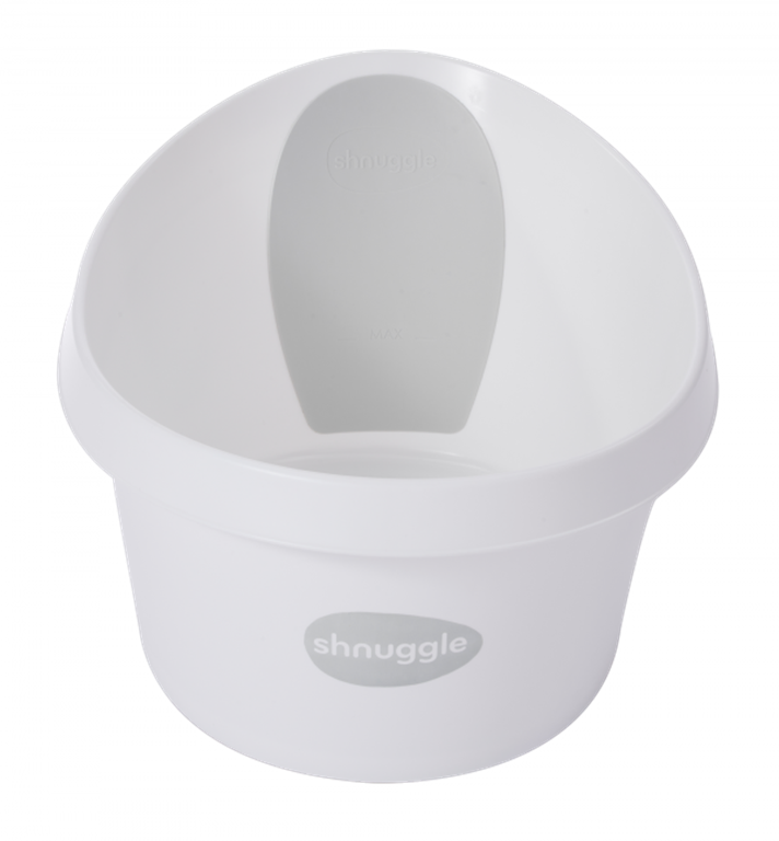 Shnuggle, Wanienka Toddler z piankowym oparciem-White and Grey