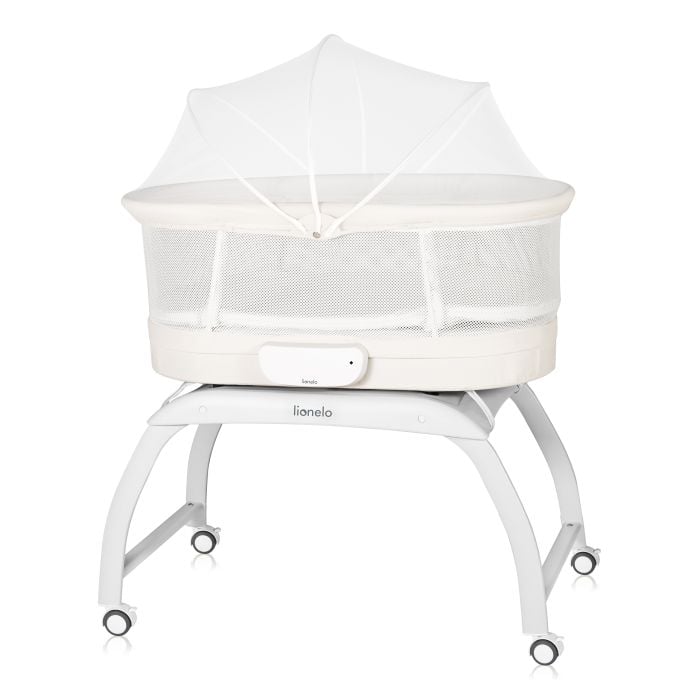 Lionelo Coral White - łóżeczko-kołyska z funkcją wagi