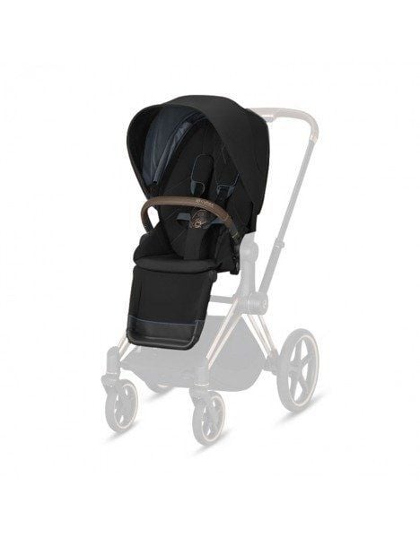 Cybex, Priam 2.0 - tapicerka siedziska-Deep Black