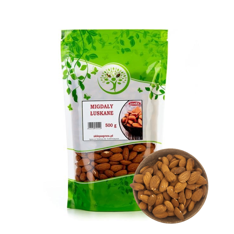 Migdały kalifornijskie łuskane 500g
