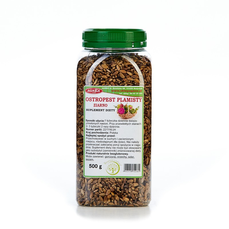 Ostropest plamisty ziarno 500g - słoik