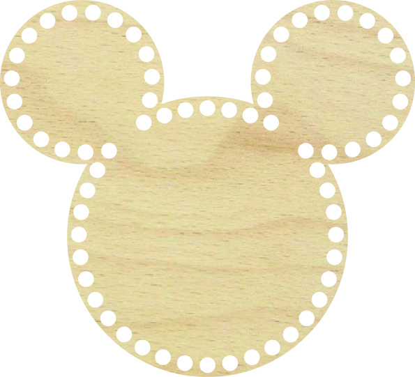 Baza dno koszyka myszka miki do makramy prezent święta 19cm, 8mm