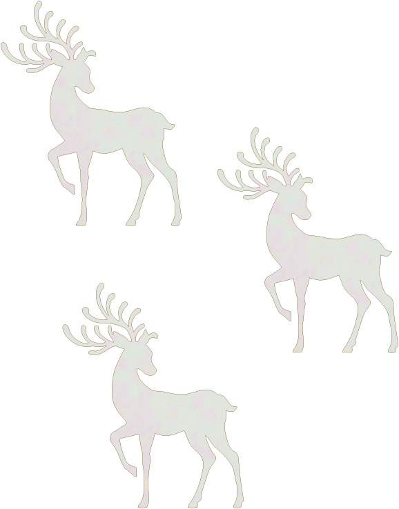 Renifer baza do makramy, kartek, wycinanki, tekturki, scrapki, dekor święta Bożego Narodzenia zawieszka z bermaty zestaw 3 szt.