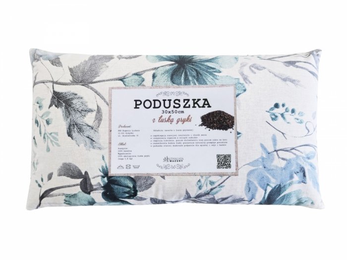 Poduszka z łuską gryki 30x50 wz. 3 roślinki