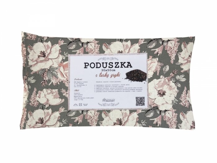 Poduszka z łuską gryki 30x50 wz. 7 peonia