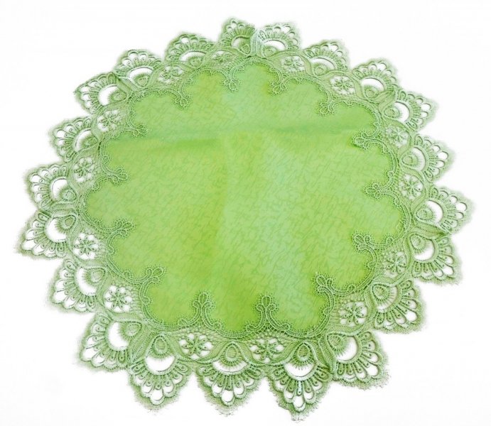 Obrus gipiura 60 cm koło wz. 8139 Kolor: Zielony