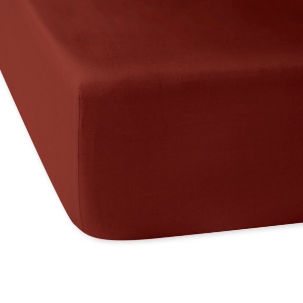Prześcieradło satynowe z gumką 140x200 l - BORDOWY