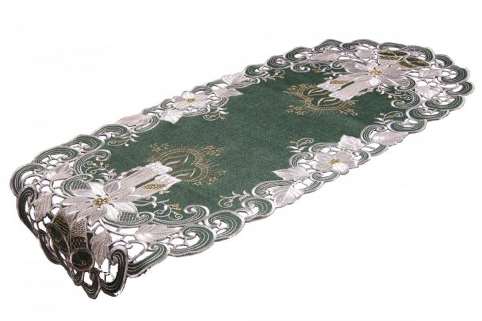 Obrus Świąteczny Boże Narodzenie wz. BN 8963/R, rozmiar 35x70cm Kolor: zielony