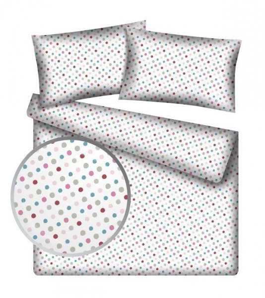Pościel dziecięca bawełniana 80x200, 100% bawełna wz. Lentilki kolorowe