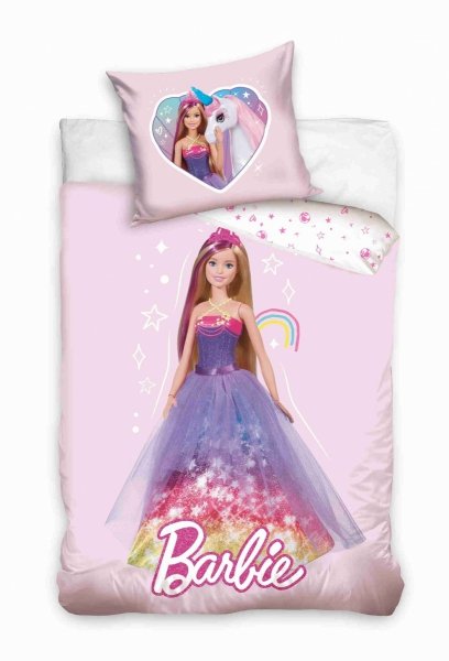 Pościel dziecięca Licencyjna do łóżeczka Barbie 100x135 wz. BARB213057B-BABY