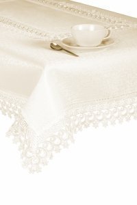 Obrus Gipiura rozmiar: 35x70 prostokąt wz. 1386 ecru