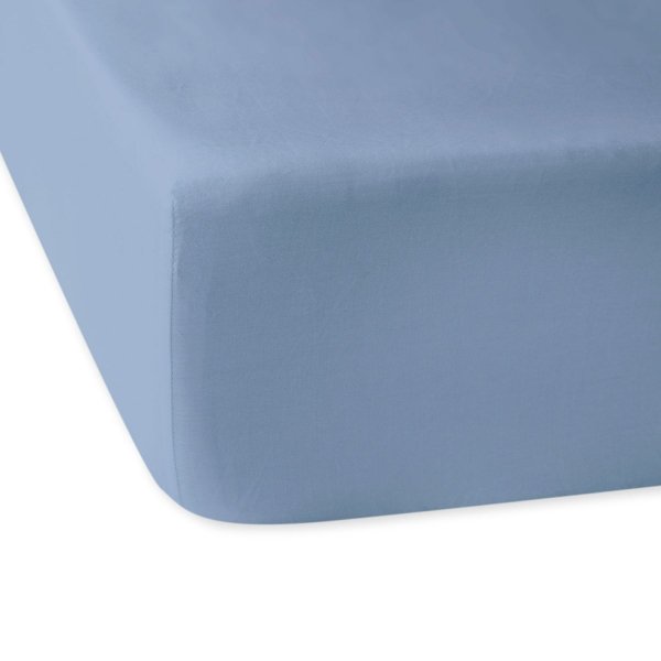 Prześcieradło satynowe z gumką 140x200 - niebieski 009