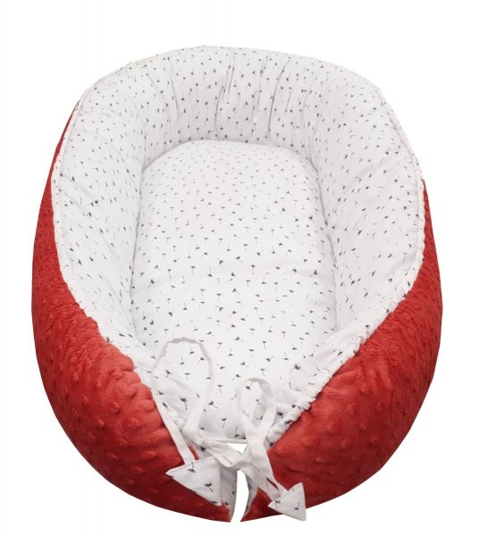 Otulacz kokon dla niemowląt wz. Minky ceglasty/Latawce