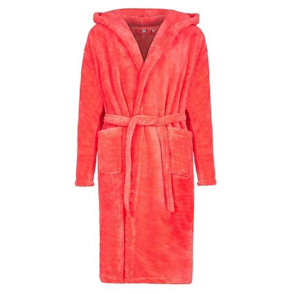 Szlafrok Wellsoft z kapturem Unisex rozmiar S/M kolor - Koralowy