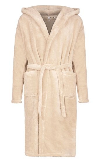 Szlafrok Wellsoft z kapturem Unisex rozmiar S/M kolor - Beżowy