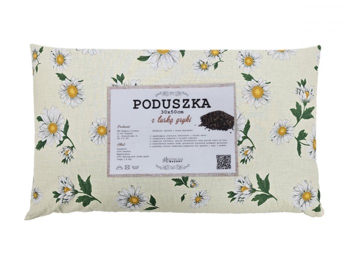 Poduszka z łuską gryki 30x50 wz. 2 rumianek