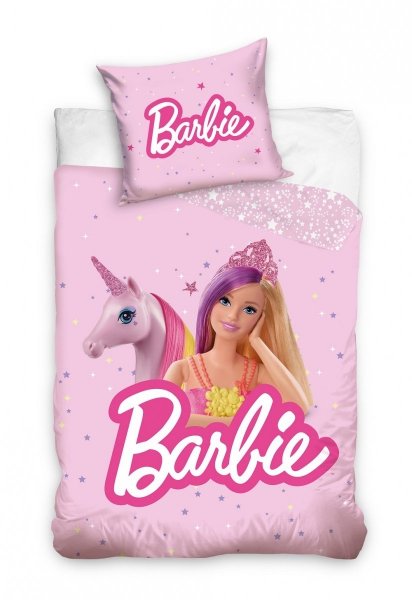 Pościel dziecięca Licencyjna do łóżeczka Barbie 100x135 wz. BARB214001-BABY