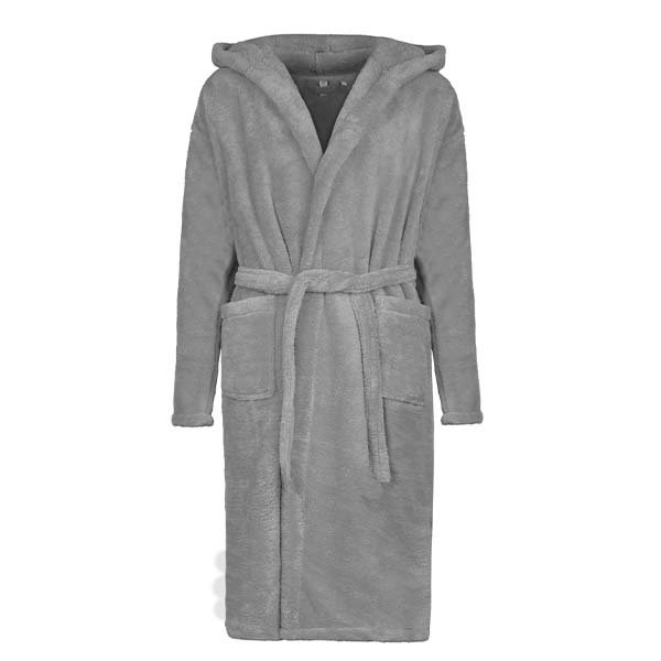 Szlafrok Wellsoft z kapturem Unisex rozmiar S/M kolor - Szary