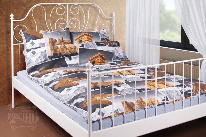 Poszewki na poduszki 70x80 bawełna wz. Paryż