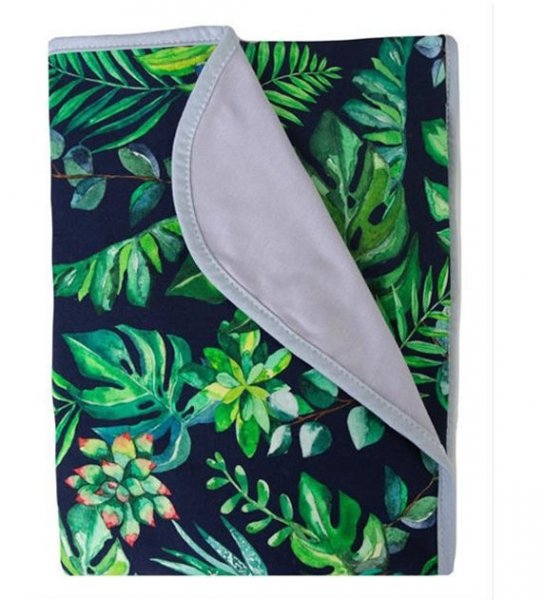 Kocyk bambusowy dziecięcy BAMBOO dwustronny 75x100cm wz. Liście