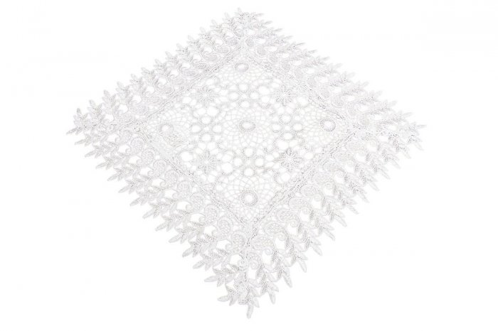 Obrus Gipiura WERONA rozmiar: 40x140 Prostokat kolor: Biały