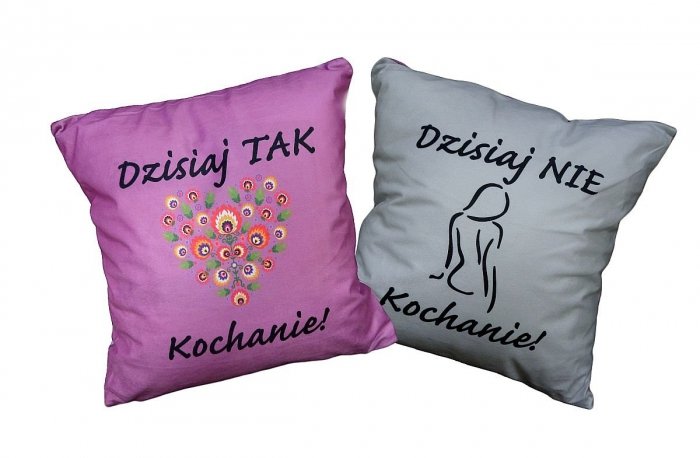 Dwustronna Poszewka prezentowa na poduszkę 40x40 wz. 69 Jedeka