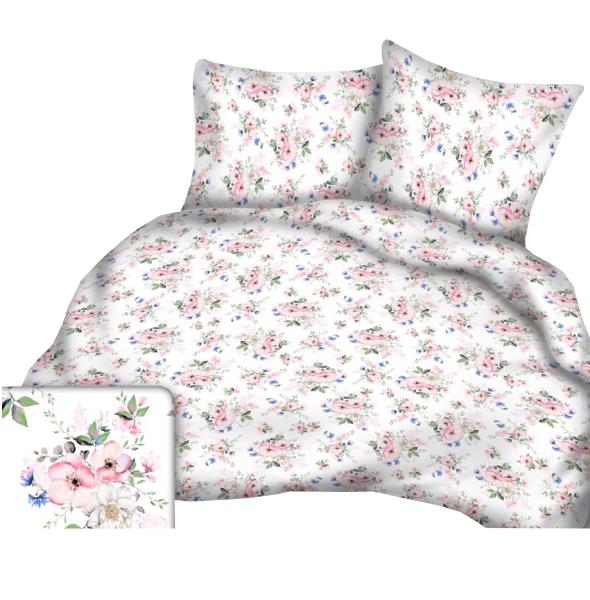 Poszewka 40x40 - KORA bawełniana wz. Jabłonka biała