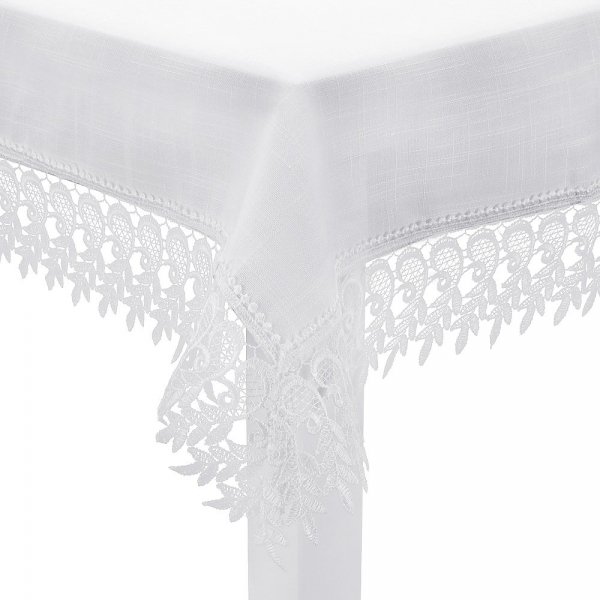 Obrus gipiurowy Emilia 140x400 Jedeka biały wz. 137