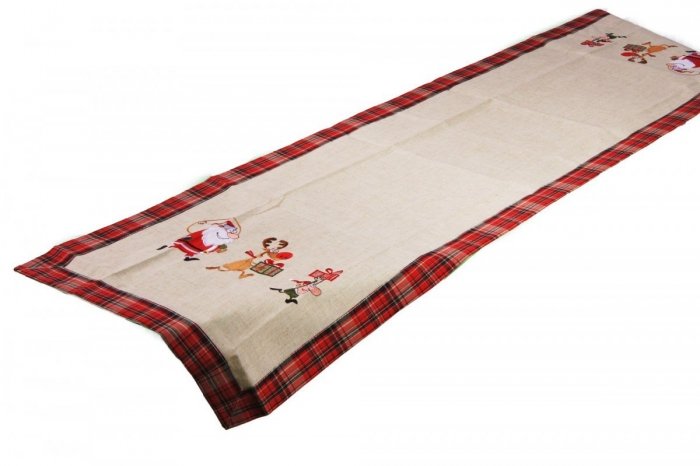 Świąteczny obrus haftowany NIKO rozmiar 60x120 wzór 1114