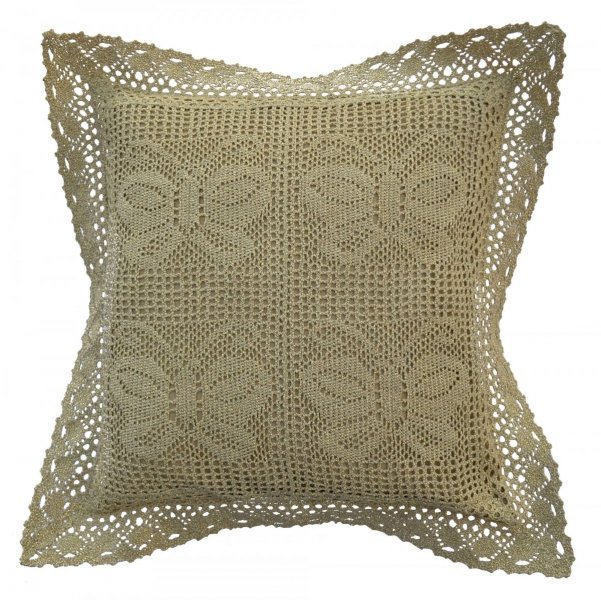 Poszewka dekoracyjna na poduszkę 40x40 wz. JAGNA 1544A złota