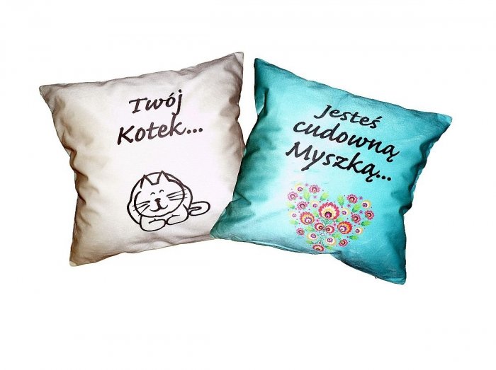 Dwustronna Poszewka prezentowa na poduszkę 40x40 wz. 75 Jedeka