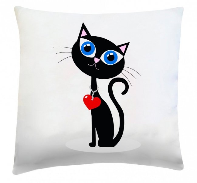 Poduszka na Walentynki 40x40 wz. Koty 23