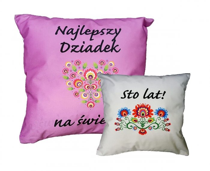 HIT! Poduszka + Poszewka dwustronna na Dzień Babci, Dzień Dziadka rozm 40x40 - wz. 03